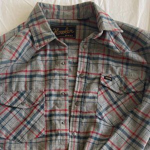 Howler Brothers Pearl Snap Flannel Shirt Mens L NWOT